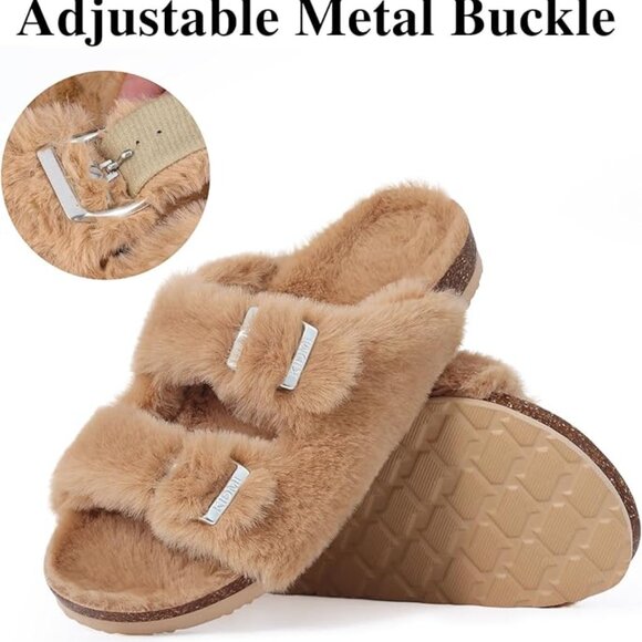 Woman's Fuzzy Slippers - Picture 8 of 8